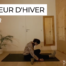 Marie guidant un atelier de yoga yin intitulé "Douceur d’hiver".