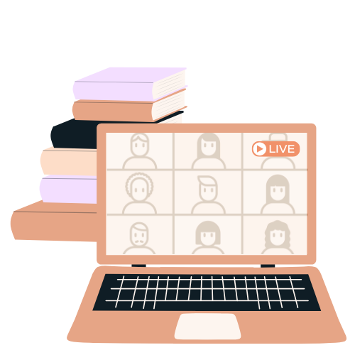 Lives Zoom Q&R – Formation Yoga Next Step Ordinateur affichant un live Zoom avec plusieurs participants – Sessions de questions-réponses de la formation Yoga Next Step