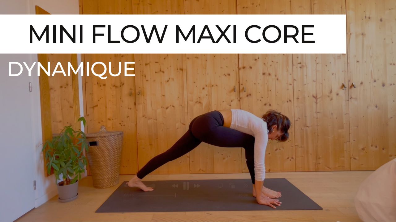 Marie dans la séance courte 'Mini Flow, Maxi Core'. Un yoga express pour activer les abdos, renforcer le centre et réveiller l’énergie vitale.