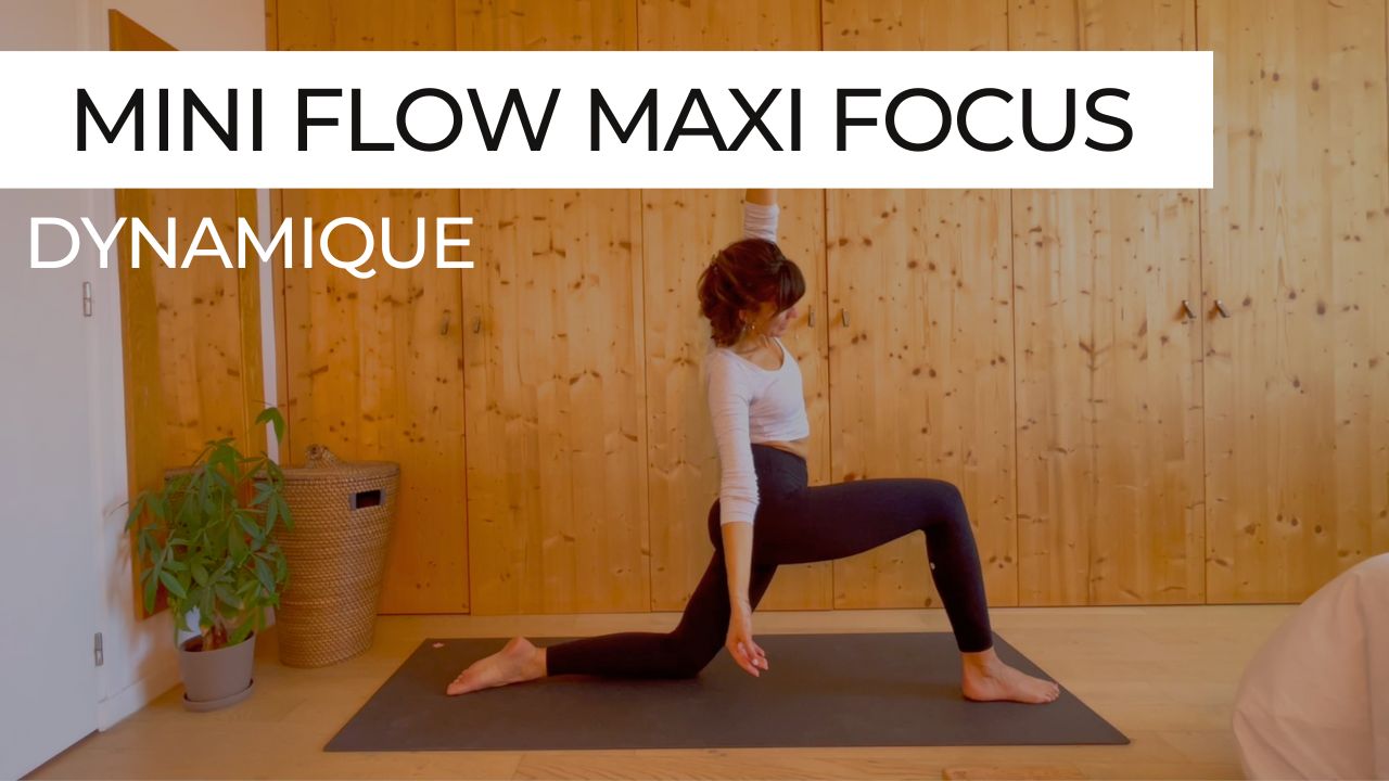 Marie dans la séance 'Mini Flow, Maxi Focus'. Un flow court et ciblé pour calmer le mental, clarifier l’esprit et revenir à soi.