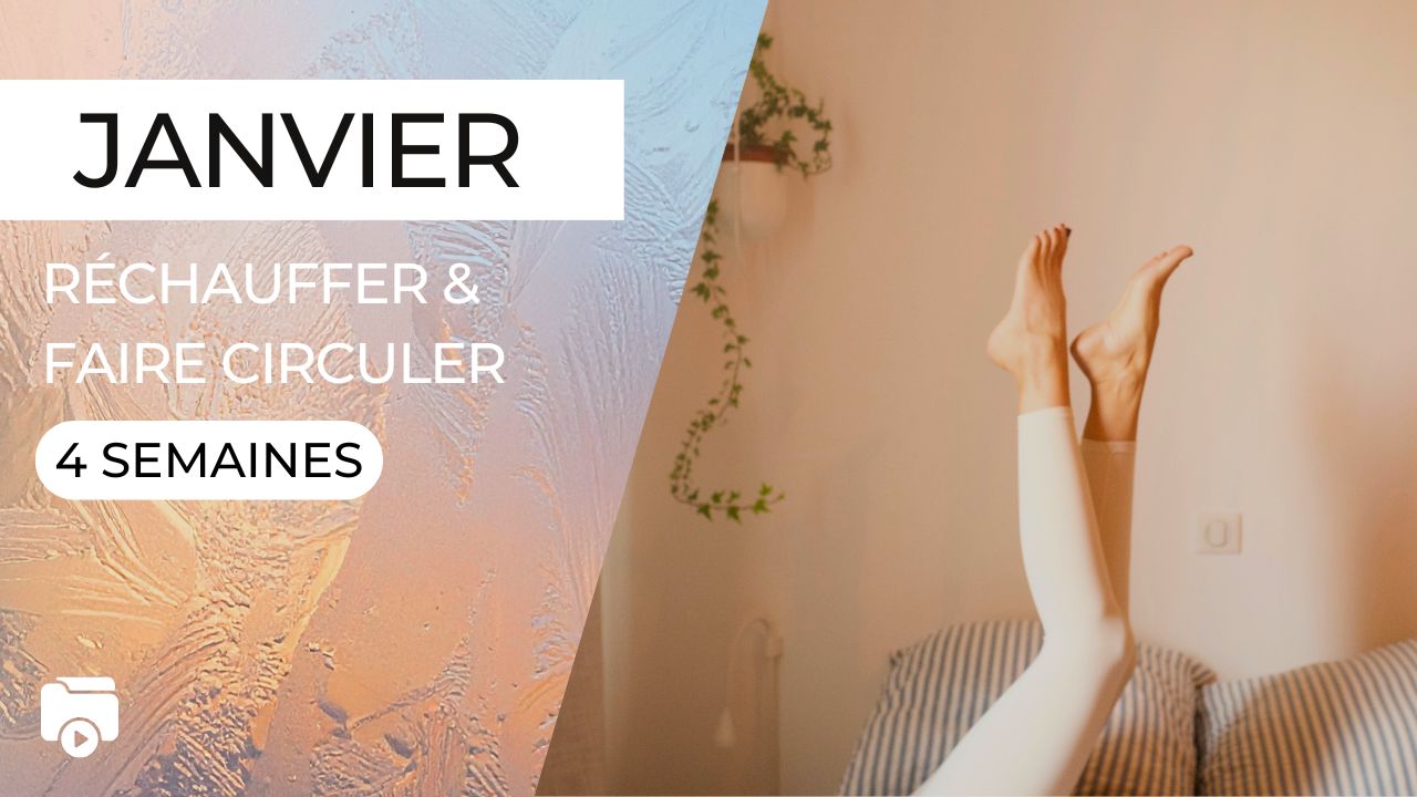 Couverture du programme de janvier sur ATHOME : yoga en ligne, ambiance hivernale douce