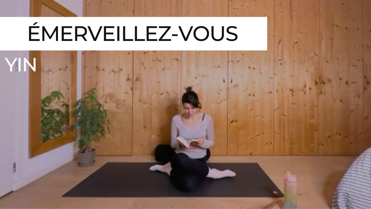 Vignette de séance de yin yoga sur le thème de la beauté et de l'émerveillement