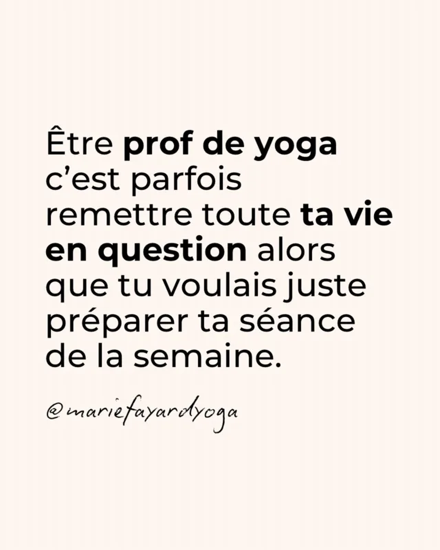 Tu vois le tourbillon infernal ? 
Tu veux bien faire. Mais tu te laisse embarquer par les doutes, qui prennent toute la place au point de te couper de pourquoi tu le fais à la base.  Puis tu t’épuises à vouloir tout faire parfaitement.  La bonne nouvelle c’est que c’est normal de se perdre parfois et de nager en eaux troubles. Avec tous les sons de cloches différents qu’on entend.  Mais, il est possible de poser un cadre clair dans son enseignement. Et enseigner avec plus de confiance. 
🎧 Pendant Podcast Week que je lance très bientôt, j’aborderai ce sujet.  📆 Du 2 au 6 juin  5 épisodes pour faire évoluer ton enseignement, retrouver de la clarté, et déconstruire quelques fausses idées.  💌 Commente « PROF » pour recevoir les épisodes et les ressources qui vont avec.  #podcastyoga #podcastweek #profdeyoga #formationyoga #yoganextstep